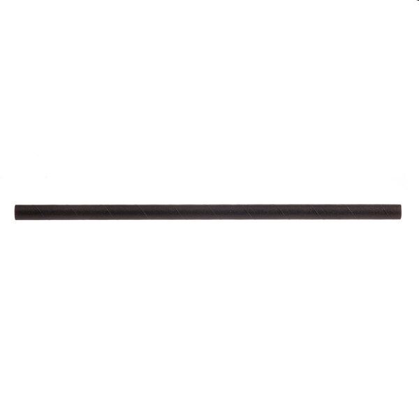 Tablecraft Straws, 7.75", 8mm, Black, PLA, Indivi, PK300 - 700107