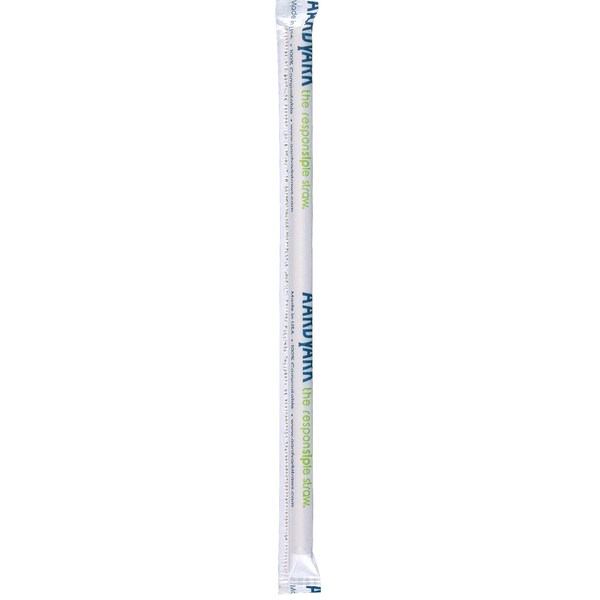Aardvark 8.5" Colossal Wrapped White Paper Straws PK 1200 - 61600051
