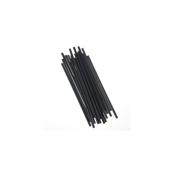 Empress Jumbo Straw Unwrapped 7.75 in. Black Boxed, 250PK - E2100BK-250