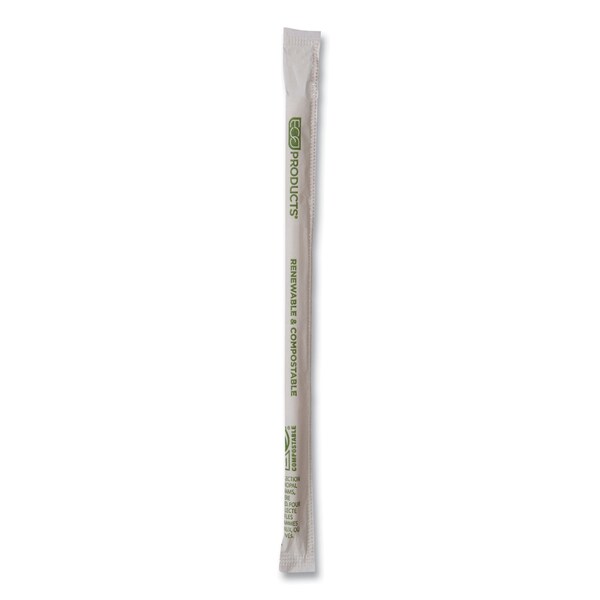 Eco-Products Renewable and Compostable PHA Straws, 7.75 in., Natural White, 2000PK - EP-STPHA775