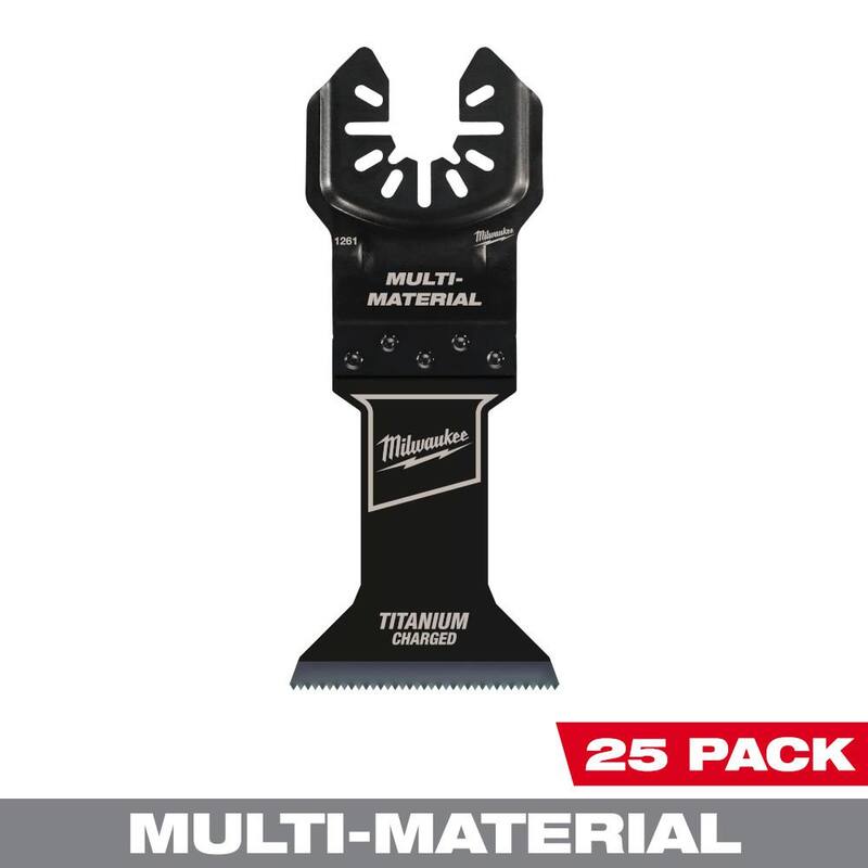Milwaukee 1-3/4 in. Cuchilla oscilante de corte universal de metal con ajuste universal de bi-metal de titanio (paquete de 25) - 49-25-1268
