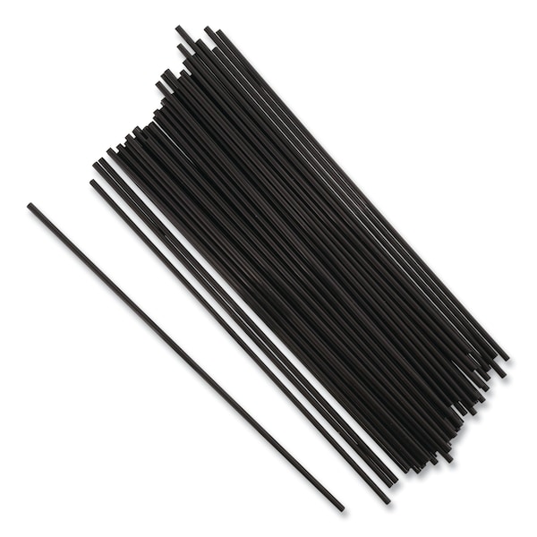 Amercareroyal Sip Straws, 7.5", Black, PK10000 - S1525BK7