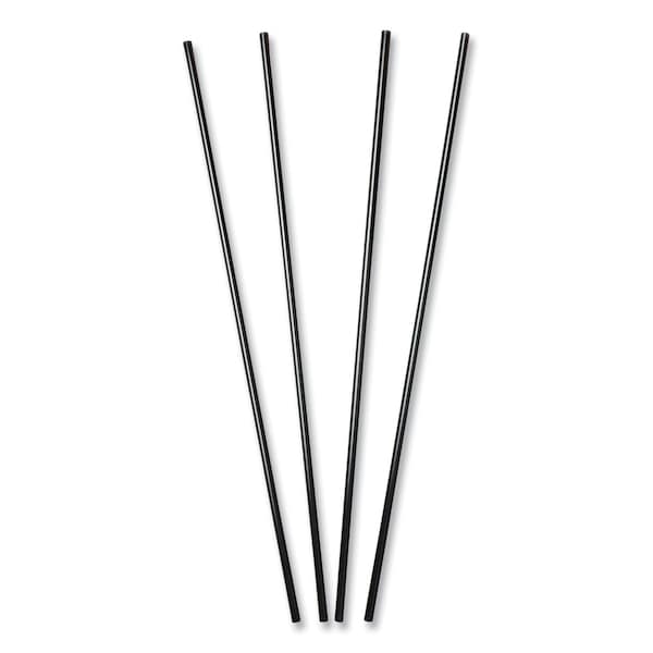 Amercareroyal Sip Straws, 7.5", Black, PK10000 - S1525BK7