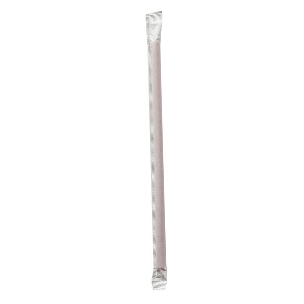 Boardwalk Wrapped Giant Straws, 7.75 in., Polypropylene, Red, 7200PK - BWKGSTW775RD
