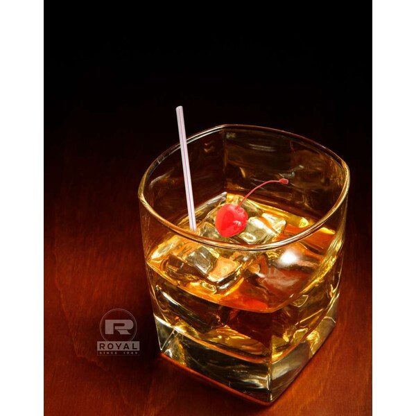 Amercareroyal Royal 5" White With Red Stripe Sip Straw, PK1000 - S1525