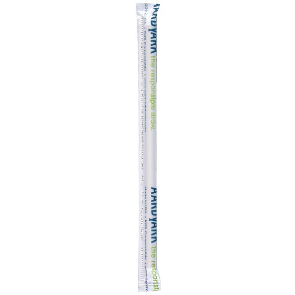 Aardvark 5.75" Wrapped Black Cocktail Paper Straws PK 3200 - 61612099