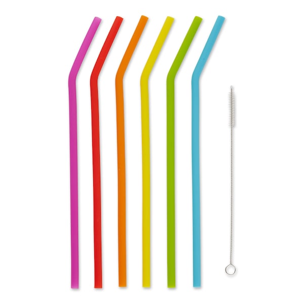 Rsvp International 10in Silicone Straw, 6PK - SILI-10