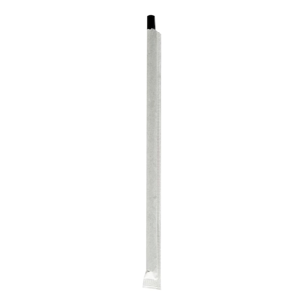 Boardwalk Wrapped Jumbo Paper Straws, 7.75 in., Paper, Black, 1280PK - BWKPPRSTRWBLIW