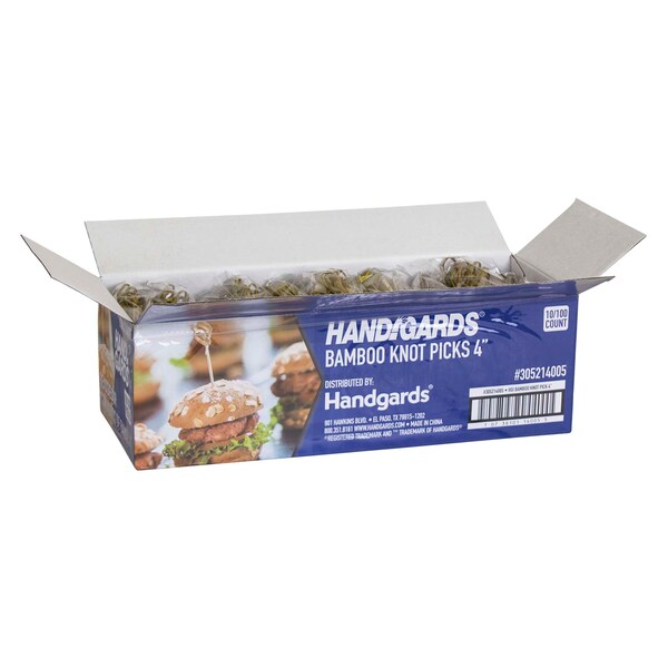 Handgards Handgards 4" Wood Bamboo Pick With Knot, PK1000 - 305214005