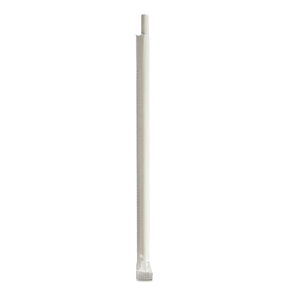 Boardwalk Wrapped Jumbo Paper Straws, 7.75 in., Paper, White, 1280PK - BWKPPRSTRWIW