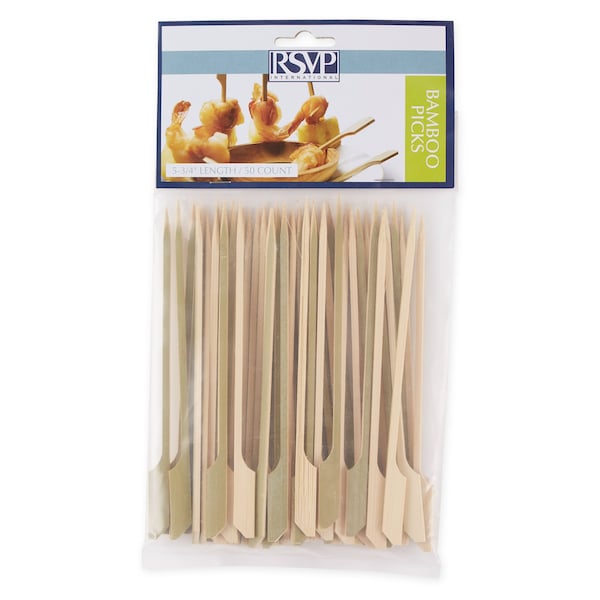 Rsvp International Bamboo Appetizer Picks - 50Ct, 50PK - BOO-APP