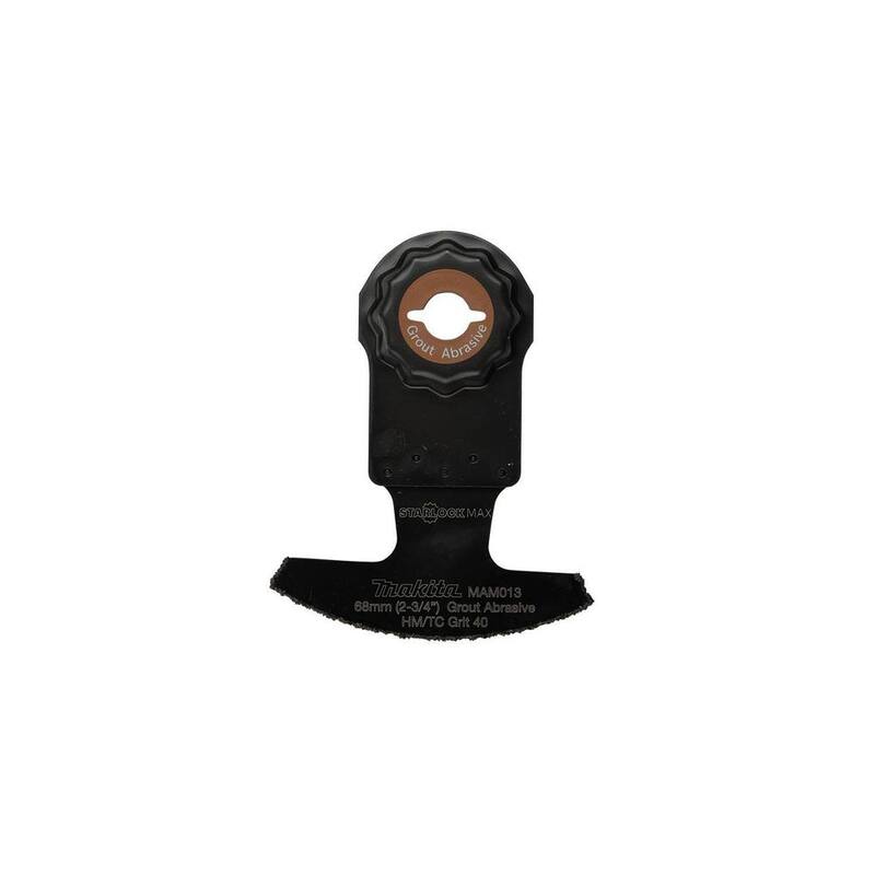 Herramienta multifuncional oscilante Makita StarlockMax de 2-3/4 pulgadas con metal duro y carburo de tungsteno 40 gritos de hoja de sierra para juntas y abrasivos - E-08610