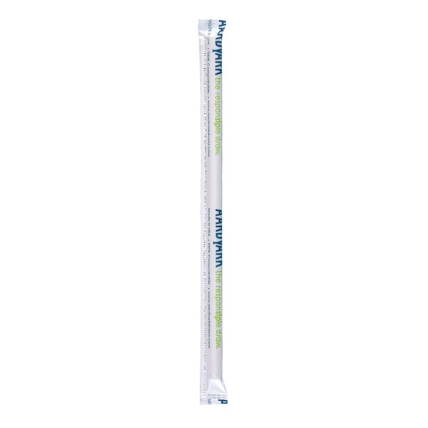 Aardvark 10" Wrapped Black Giant Paper Straws PK 2400 - 61631099