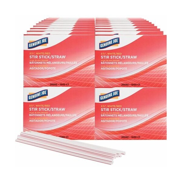 Geniune Joe STICKS, STIR, WE/RD, 5.5in, 40PK - GJO20050CT