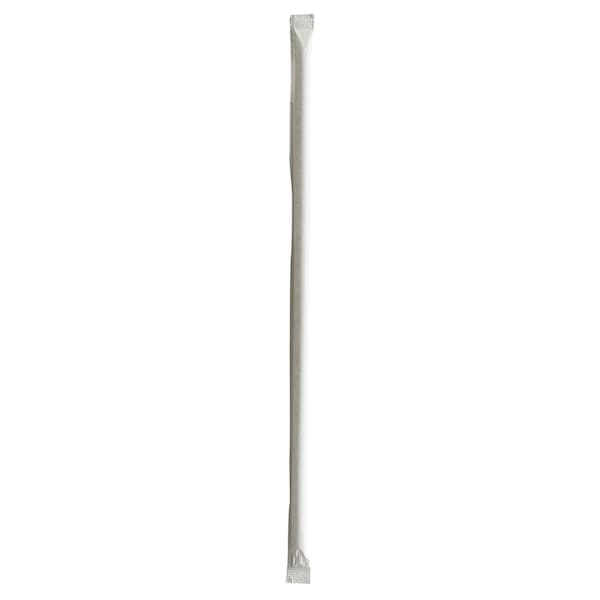 Boardwalk Wrapped Jumbo Straws, 10.25 in., Polypropylene, Clear, 2000PK - BWKJUMW1025CLR