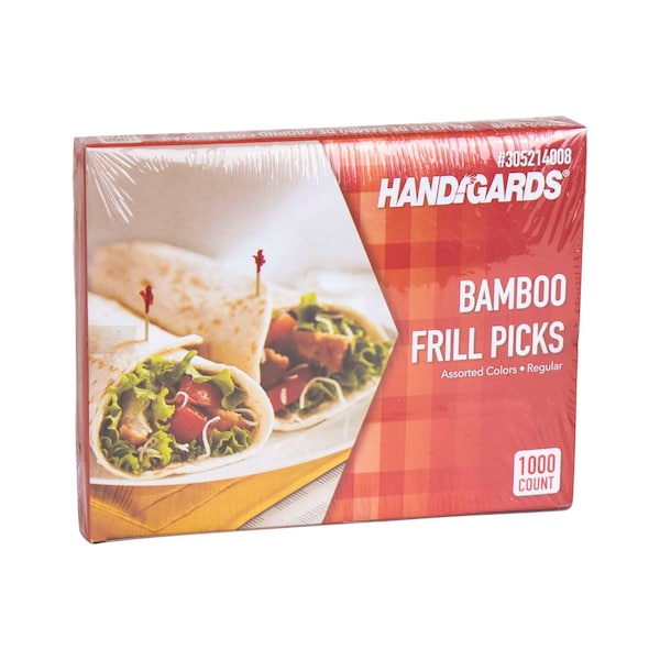 Handgards Handgards 3" Frill Wood Pick, PK1000 - 305214008