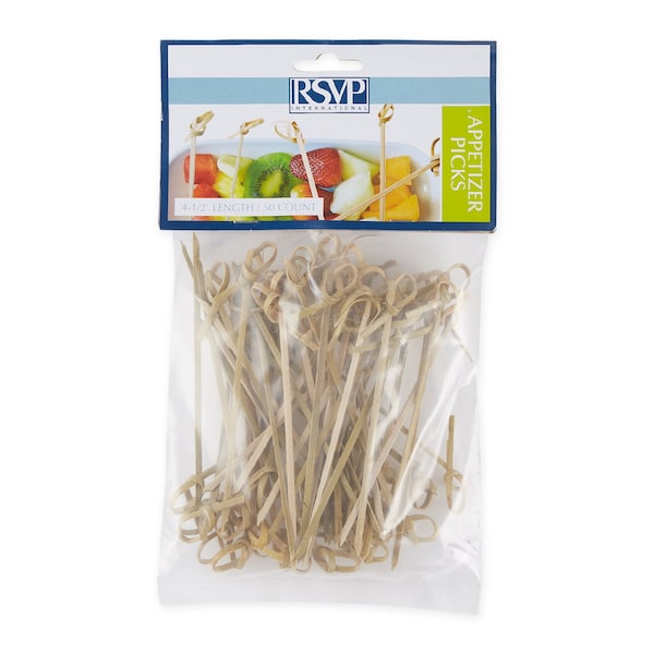 Rsvp International Bamboo Knot Picks - 4.5 in - 50ct, 50PK - BOO-K