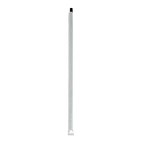 Boardwalk Wrapped Giant Straws, 10.25 in., Polypropylene, Black, 1200PK - BWKGST1025BK