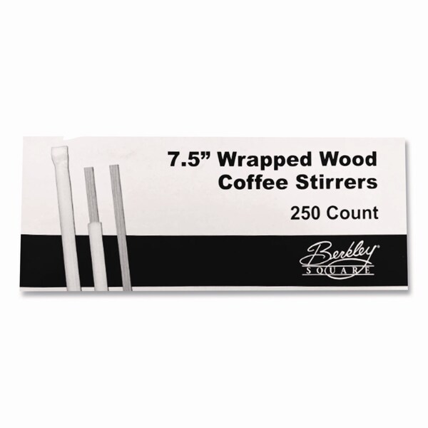 Berkley Square Wrapped Wood Stirrers, 7.5in, 250PK - BEP90213