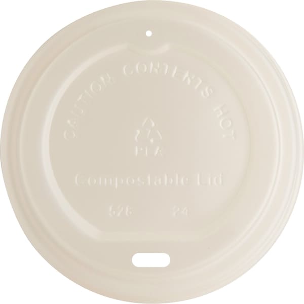 Genuine Joe Vented Hot Cup Lid, 50 / Pack, White, PK50 - GJO10212