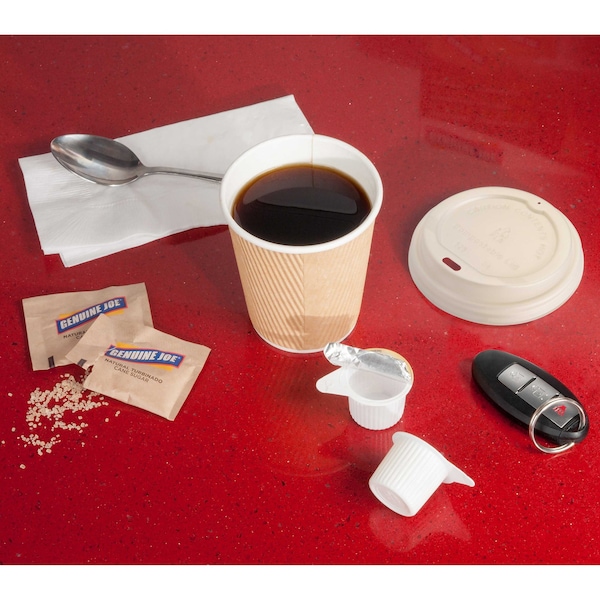 Genuine Joe Vented Hot Cup Lid, 50 / Pack, White, PK50 - GJO10212