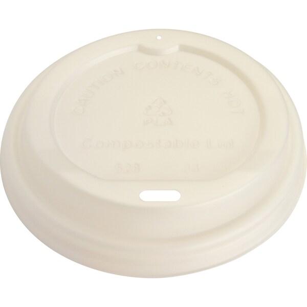 Genuine Joe Vented Hot Cup Lid, 50 / Pack, White, PK50 - GJO10212