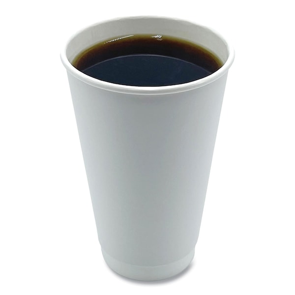 Boardwalk Paper Hot Cups, Double-Walled, 16 oz, White, 500PK - BWKDW16HCUP