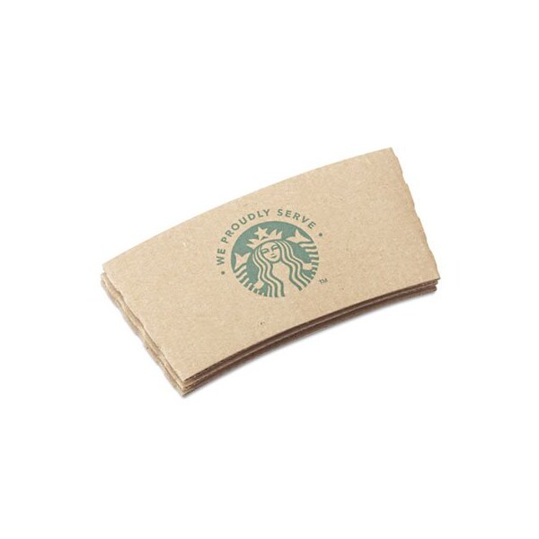 Starbucks Coffee Co Starbucks, Cup Sleeves, For 12/16/20 Oz Hot Cups, Kraft, 1380PK - 11020575