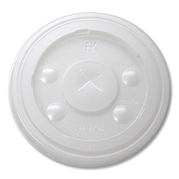 Fabri-Kal RK Cup Lids, Fits 16 oz to 20 oz Cups, Translucent, 1000PK - 9508217