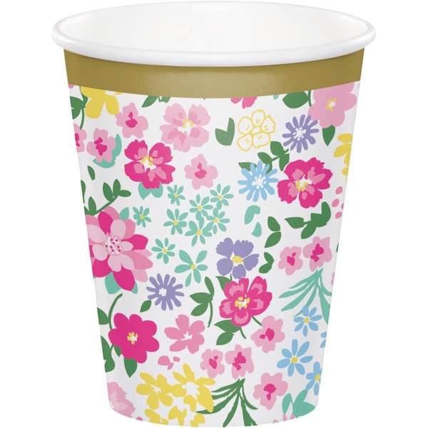 Omg Floral Tea Party Cups, 8PK - OM1571016