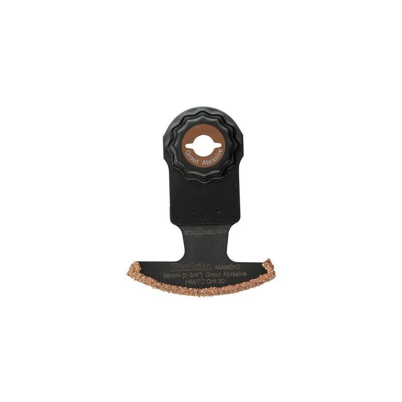 Herramienta multifunción oscilante Makita StarlockMax de 2-3/4 pulgadas de metal duro con carburo de tungsteno, grano 30, para corte de juntas y materiales abrasivos - E-08604