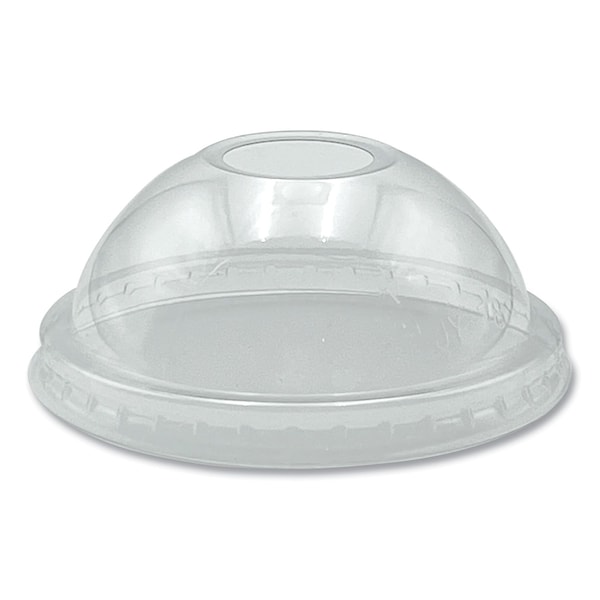 Boardwalk PET Cold Cup Dome Lids, Fits 9 oz to 10 oz PET Cups, Clear, 100PK - BWKPET910DOMEPK