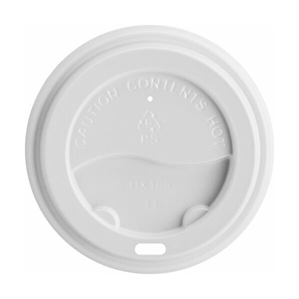 Genuine Joe Genuine Joe Ripple Cup Lid, 10-16oz., White, 50PK - GJO11259