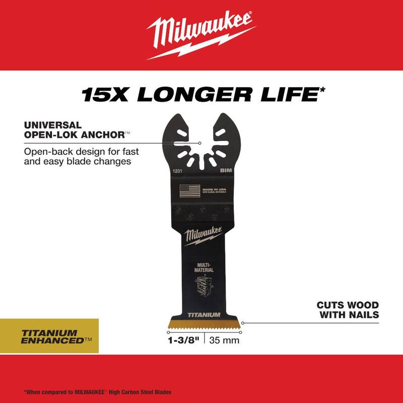 Kit de cuchillas para herramienta múltiple oscilante de Milwaukee y set de sierra de perforación bi-metálica Hole Dozer (48 piezas) - 49-10-9920-49-22-4185