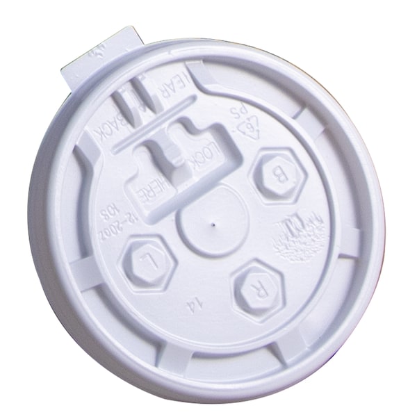 Empress Flat Lid For 10-20oz, Paper Cup, White, 1000pcs - EFHCL-1020-W