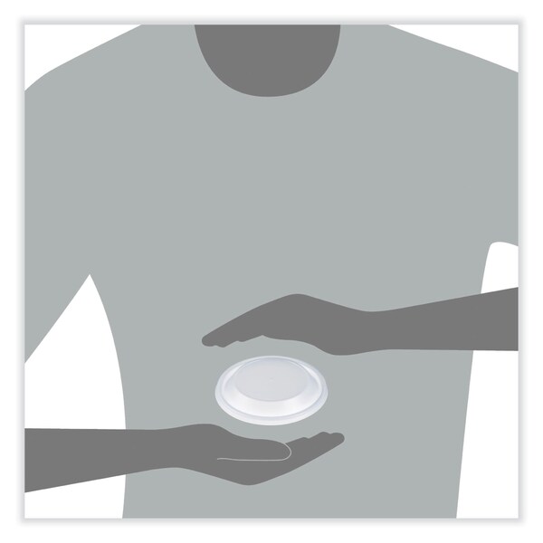Dart Dome Lids for Foam Cup and Container, Vented, Fits 5-32 oz Foam Cups/Containers, Translucent, 1000PK - 20DLV