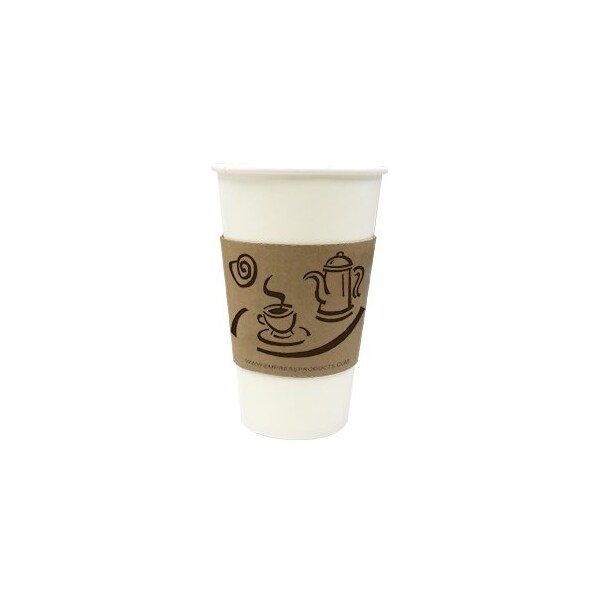 Empress EH -1020 Hot Cup Sleeve for 10-20 oz Cups Coffee Print, 100PK - EHCS-1020