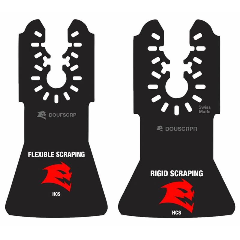 Set de raspadores oscilantes de acero de alta calidad para la remoción de adhesivos (3 hojas) - DOUSCRP23GS