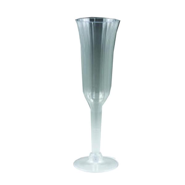 Tistheseason MPI92000 PEC Clear 5 oz Soveriegn 2 Piece Flute Glass, 100PK - TI2826288