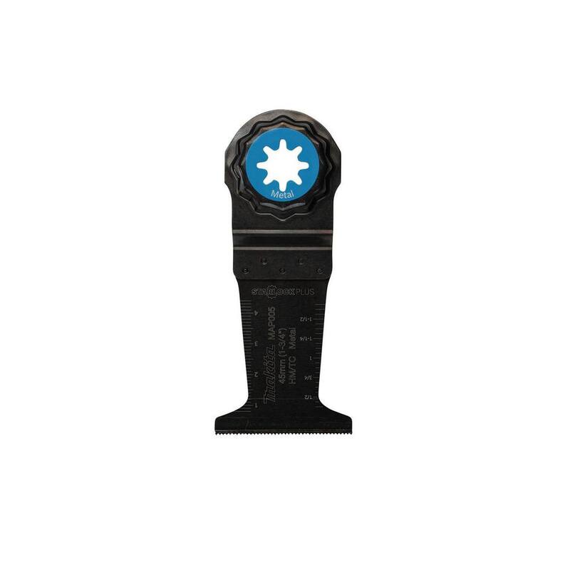 Herramienta multifuncional oscilante Makita StarlockPlus de 1-3/4 pulgadas con hoja de inmersión para corte de metal de metal duro con dientes de carburo de tungsteno - E-08501