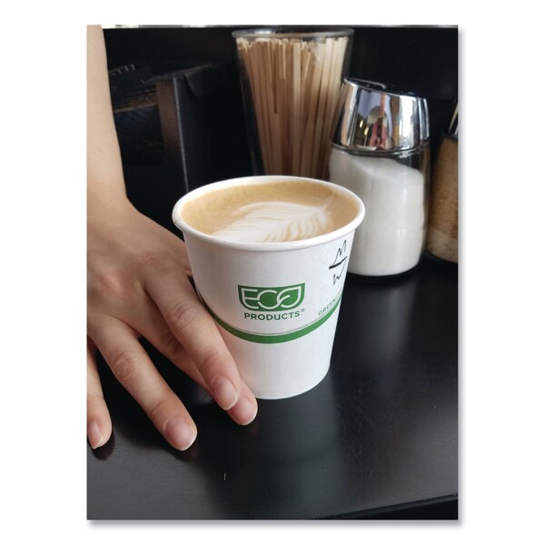 Eco-Products GreenStripe Renewable and Compostable Hot Cups - 12 oz, PK1000 PK - EP-BHC12-GS