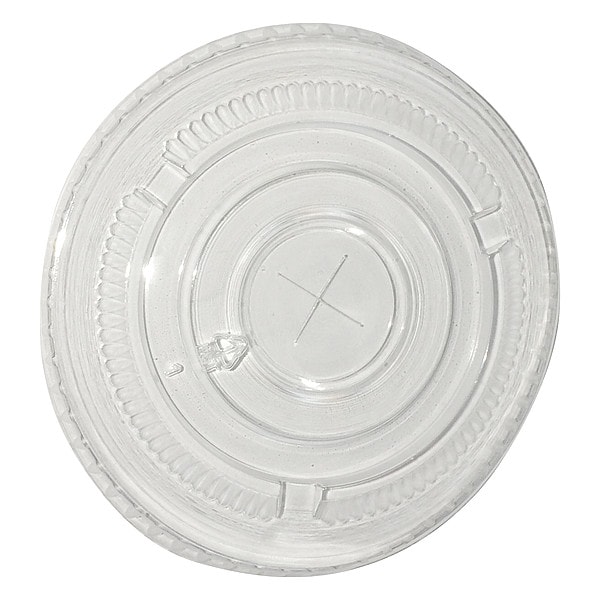Zoro Select Flat Straw Slot Lid Fits 32oz., PK500 - EPETFL32