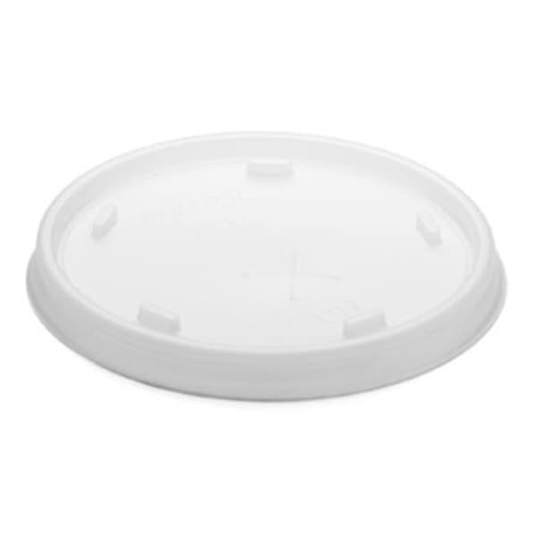 Dart Lid for 8 oz. Hot/Cold Cup, Flat, Identification Buttons, Straw Slot, Clear, Pk1000 - 8SL