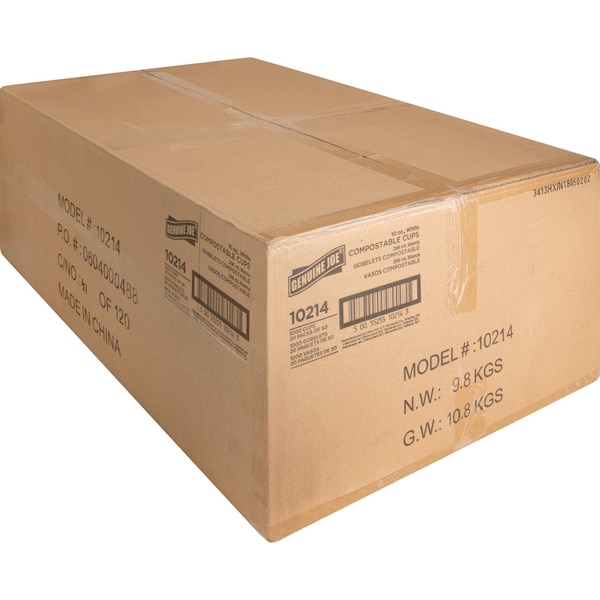 Genuine Joe Eco-Friendly Paper Cups, 10 Fl Oz, PK1000 - GJO10214CT
