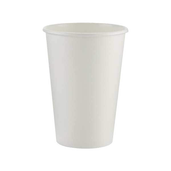 Zoro Select Disposable Hot cup 16 oz. White, Paper, Pk1000 - 2346W