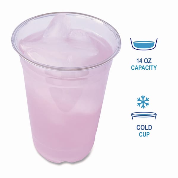 Boardwalk Clear Plastic PET Cups, 14 oz, 50PK - BWKPET14PK