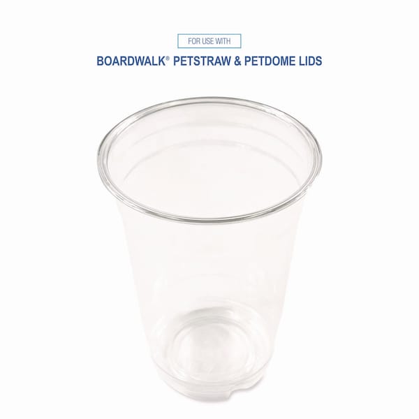 Boardwalk Clear Plastic PET Cups, 14 oz, 50PK - BWKPET14PK
