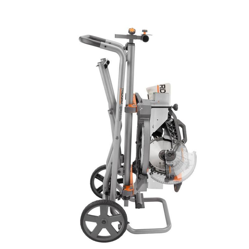 Soporte móvil plegable para sierra ingletadora RIDGID con soportes de montaje - AC9946
