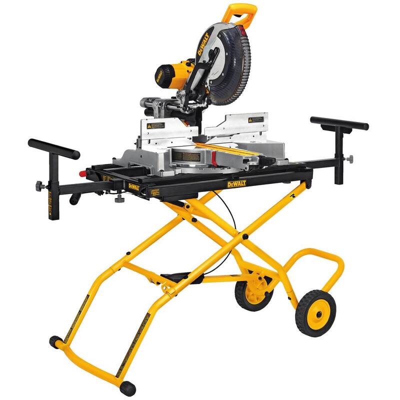 Soporte de sierra ingletadora rodante de 32-1/2 pulg. x 60 pulg. con capacidad de 300 lbs. - DWX726 de DEWALT