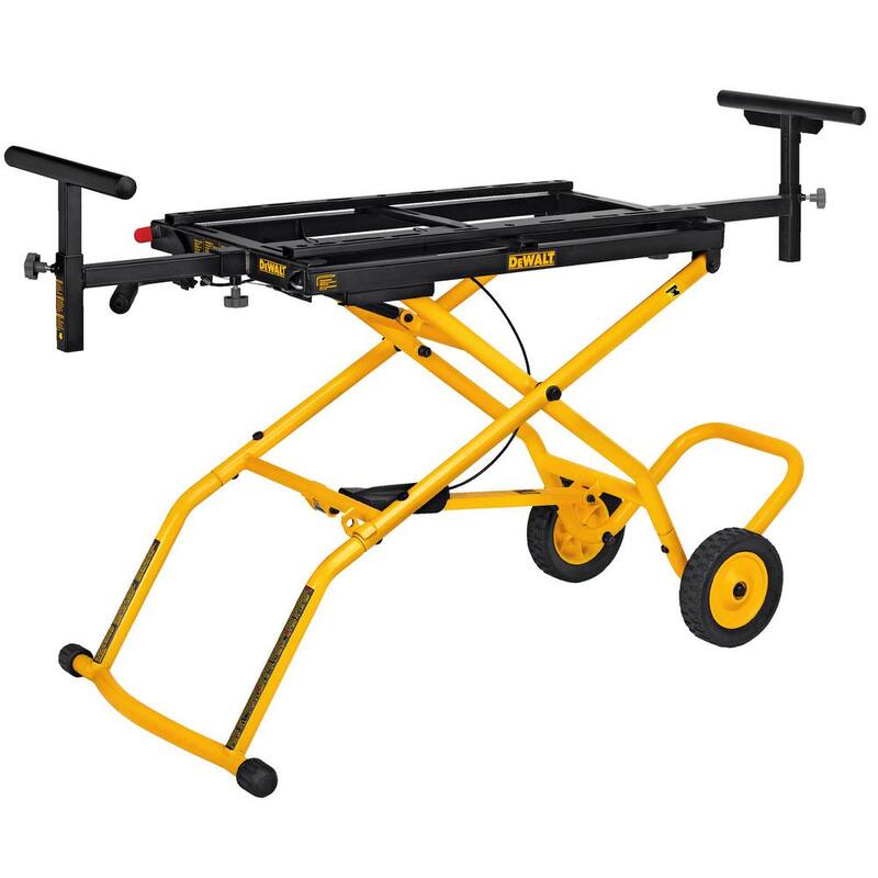 Soporte de sierra ingletadora rodante de 32-1/2 pulg. x 60 pulg. con capacidad de 300 lbs. - DWX726 de DEWALT